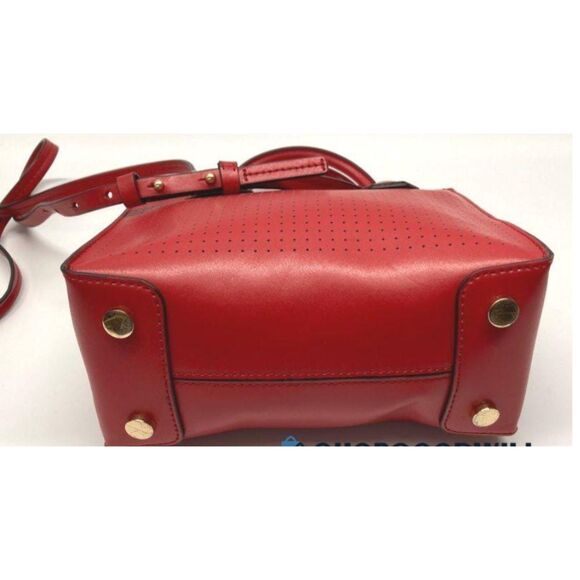 Michael Kors Small Lipstick Red Perforated Crossbody Bag - Picture 2 of 6
